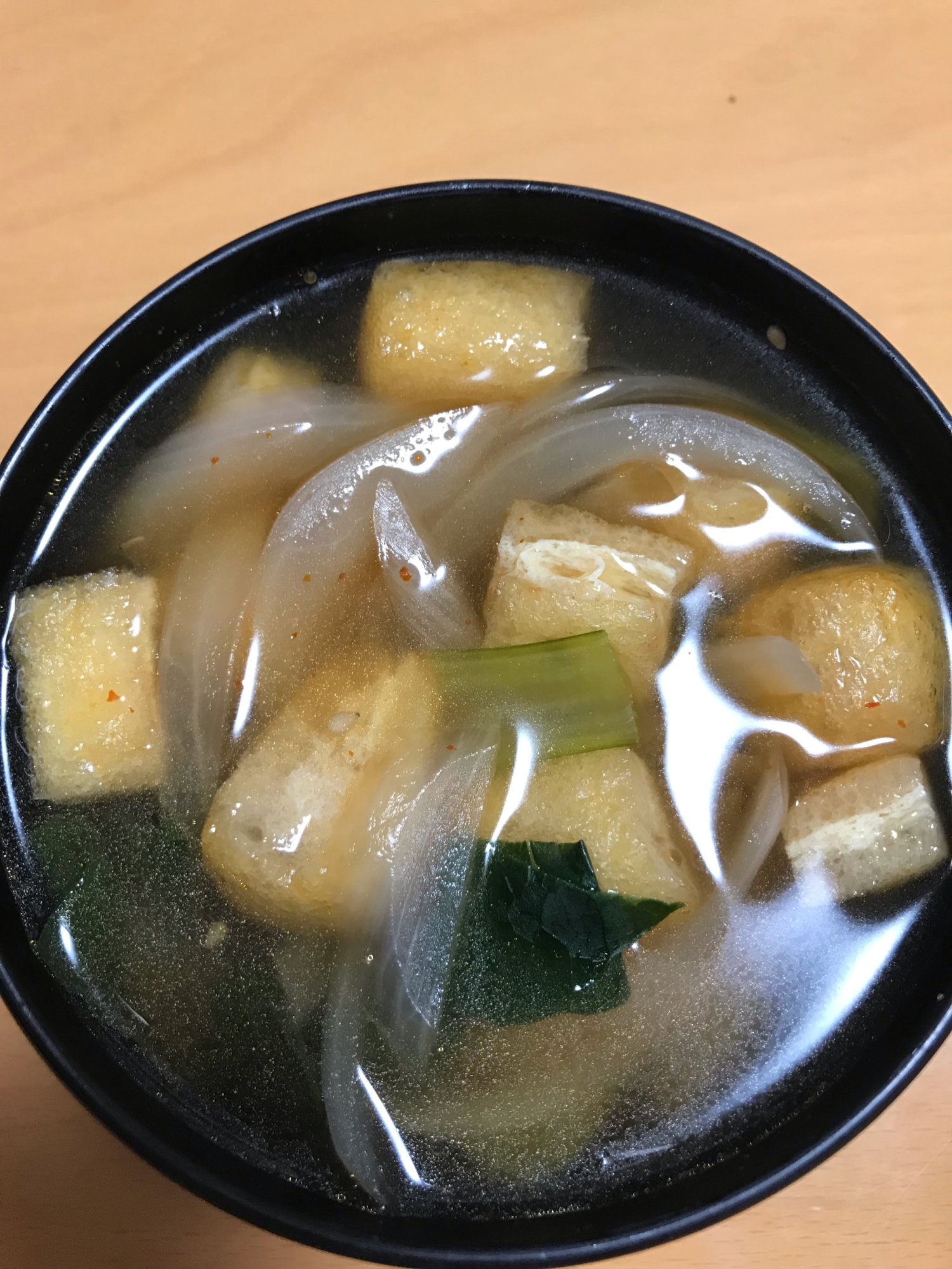 玉ねぎいっぱい豆板醤スープ