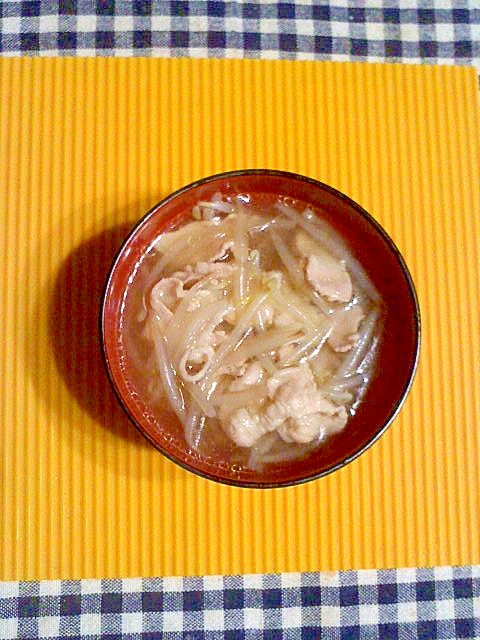 豚バラともやしのコンソメスープ レシピ 作り方 By テツオ63 楽天レシピ