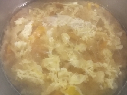 キャベツとえのきと卵のコンソメスープ