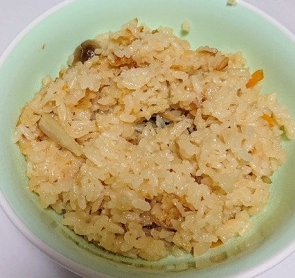 鶏肩肉と牛蒡のおこわ（蒸し器バージョン）