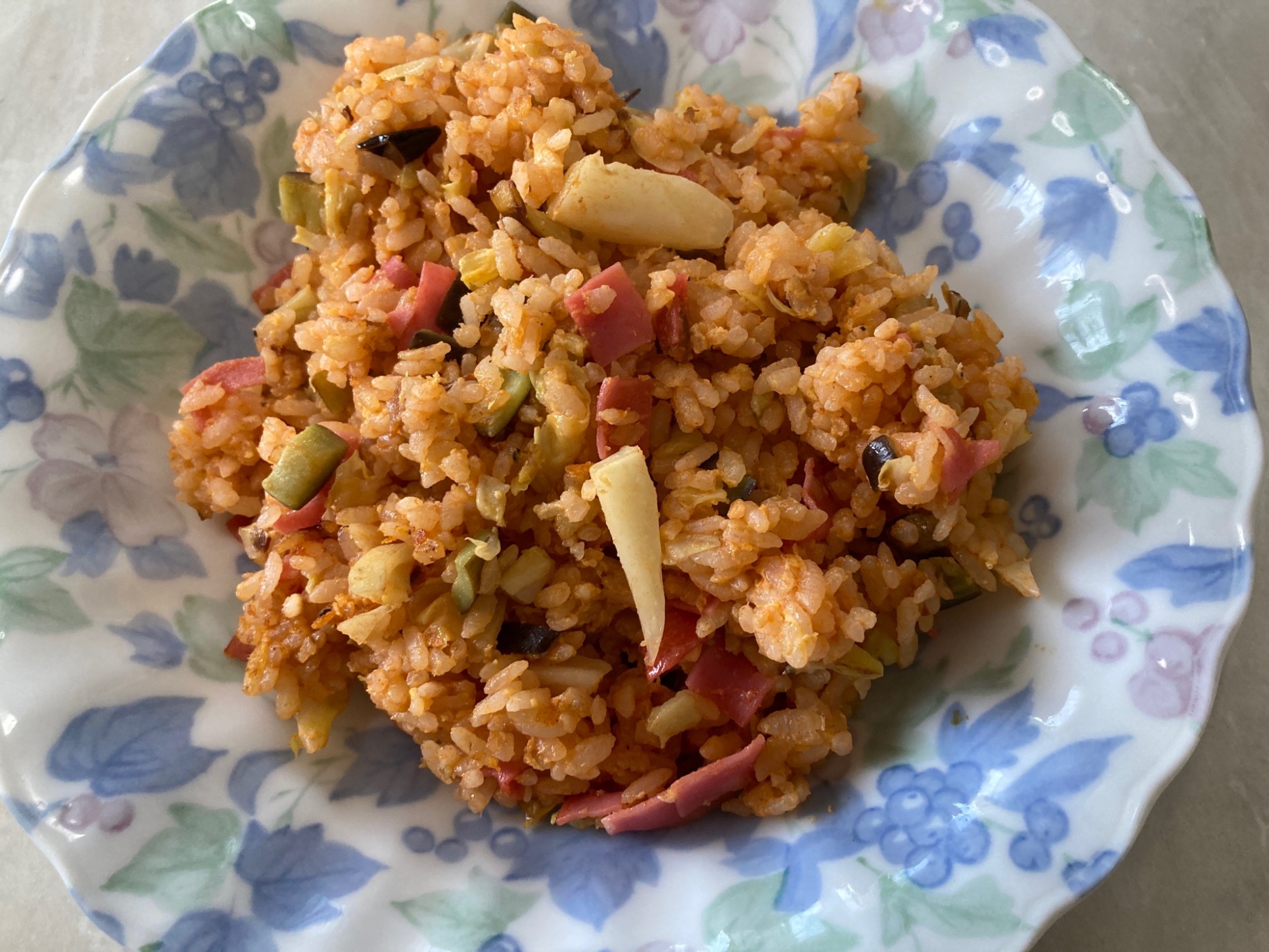 子どもでも食べやすい。ケチャップ炒飯