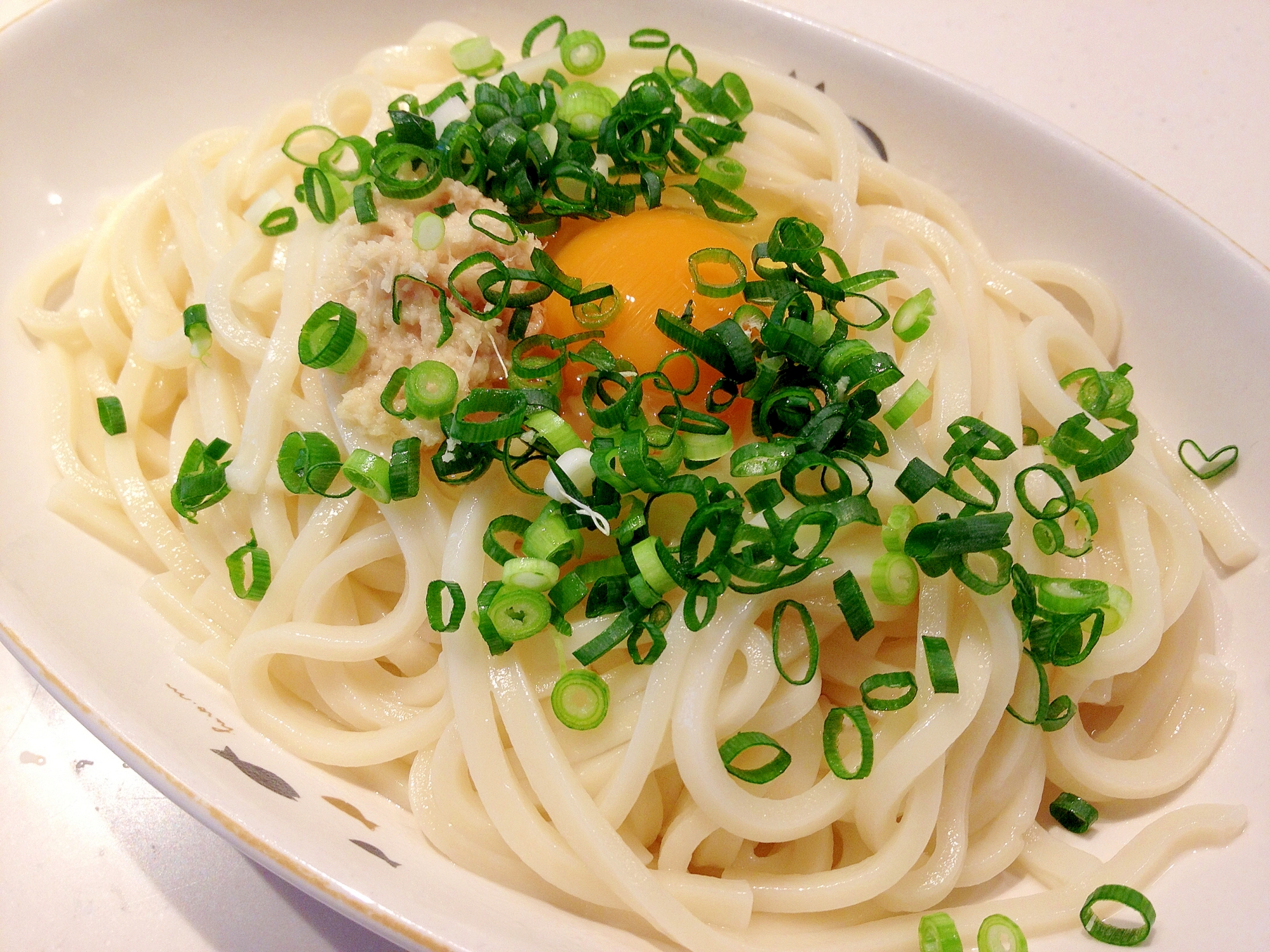 ランチに最適！釜玉うどん