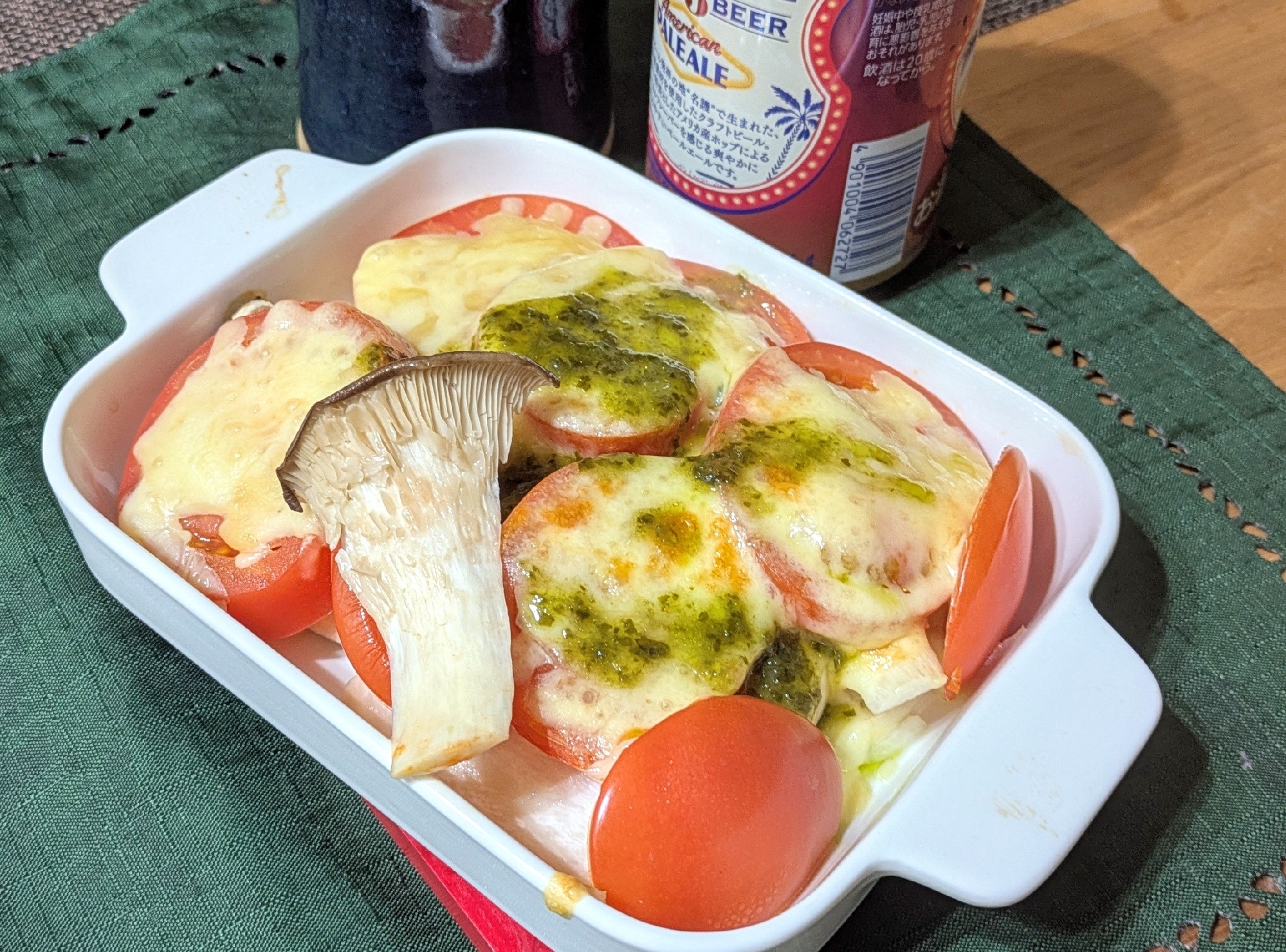 トマトとエリンギのチーズ焼き