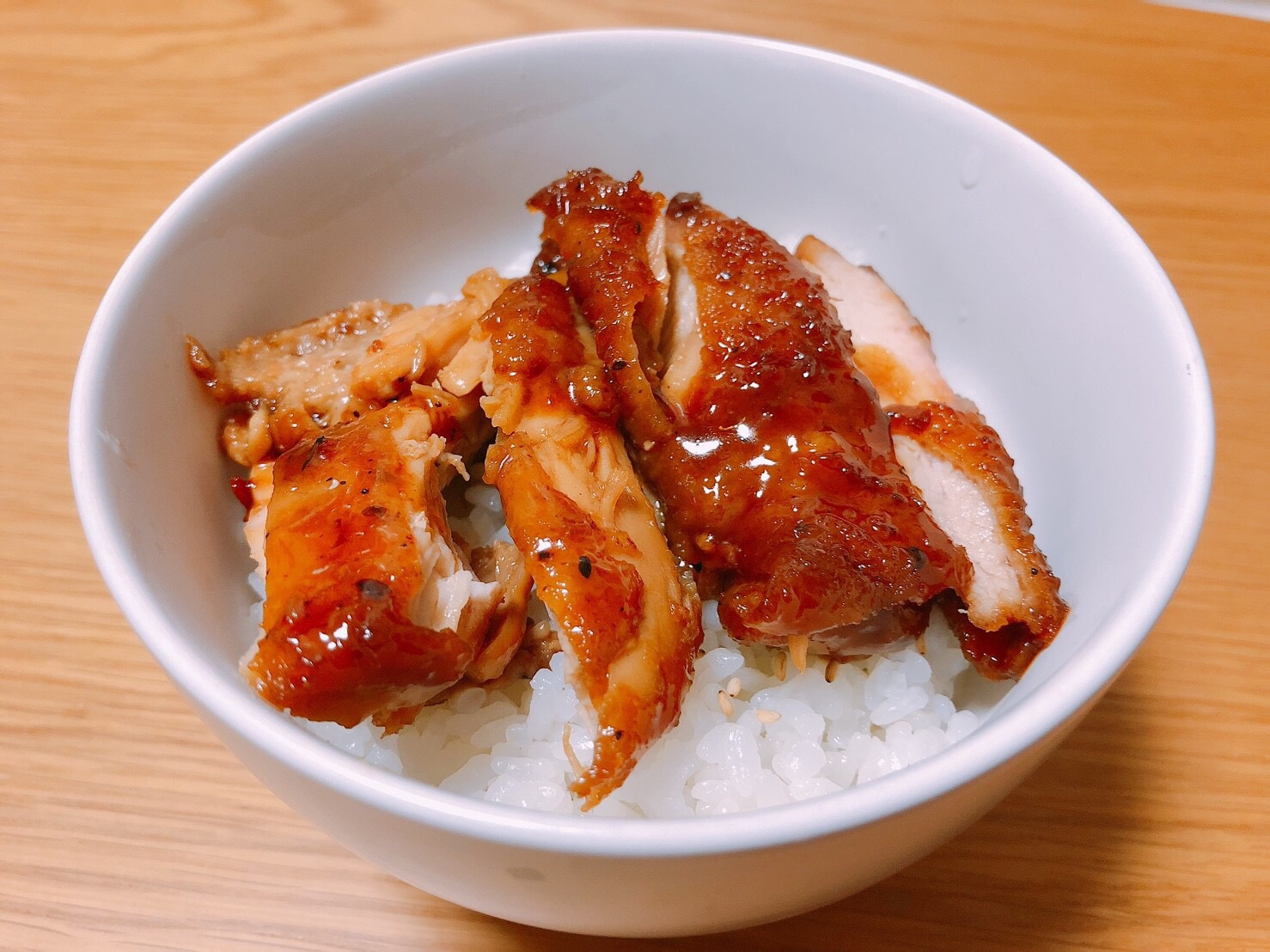 ガッツリ食べたい気分で照り焼き丼！