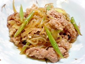 牛肉といんげんのすき焼き風煮