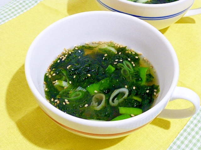 海苔と葱のスープ