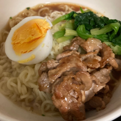豚バラ薄切り肉で簡単☆即席チャーシュー麺