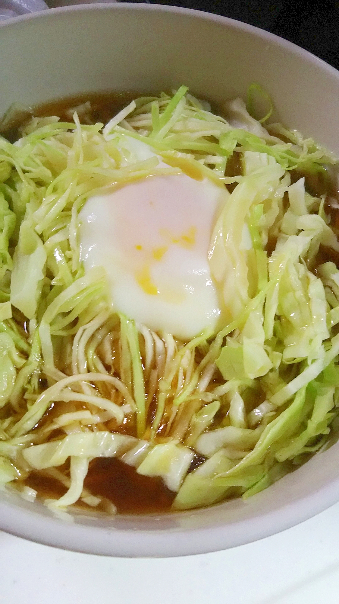 レンチンで。巣ごもりキャベツましましラーメン