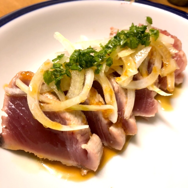 さっぱり♪薬味ポン酢のカツオのたたき