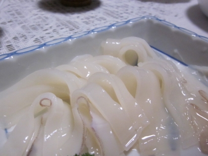 活いかのお刺身♪