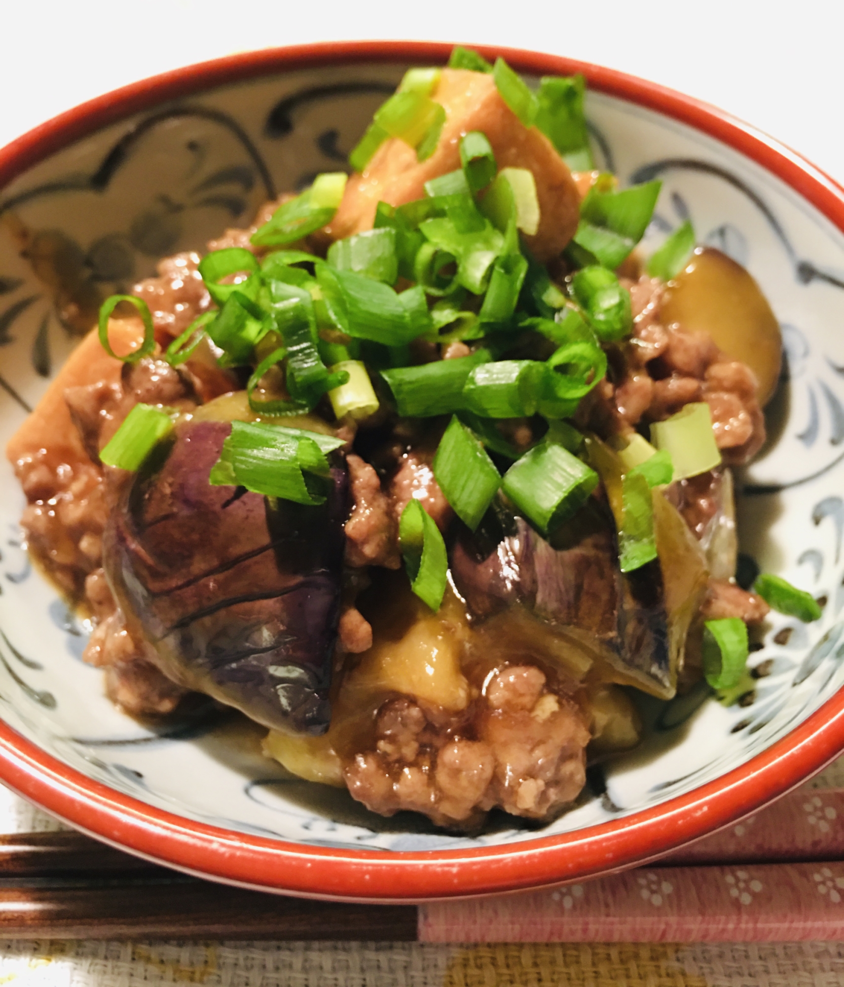 あんかけ風〜厚揚げと茄子のひき肉