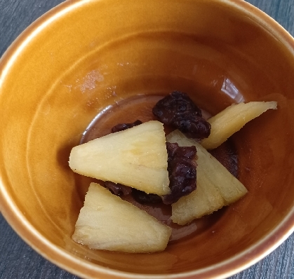 パイナップルと小豆の塩煮♫