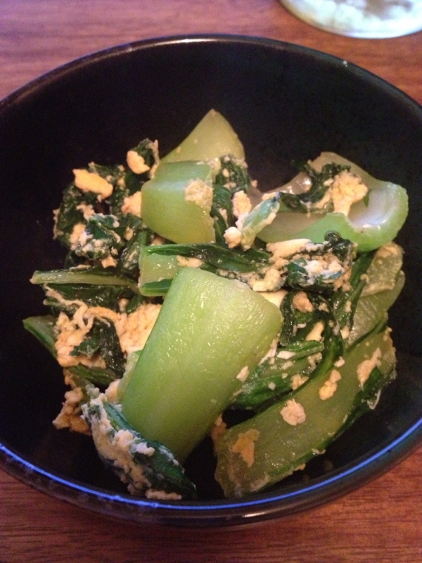 青梗菜と卵炒め