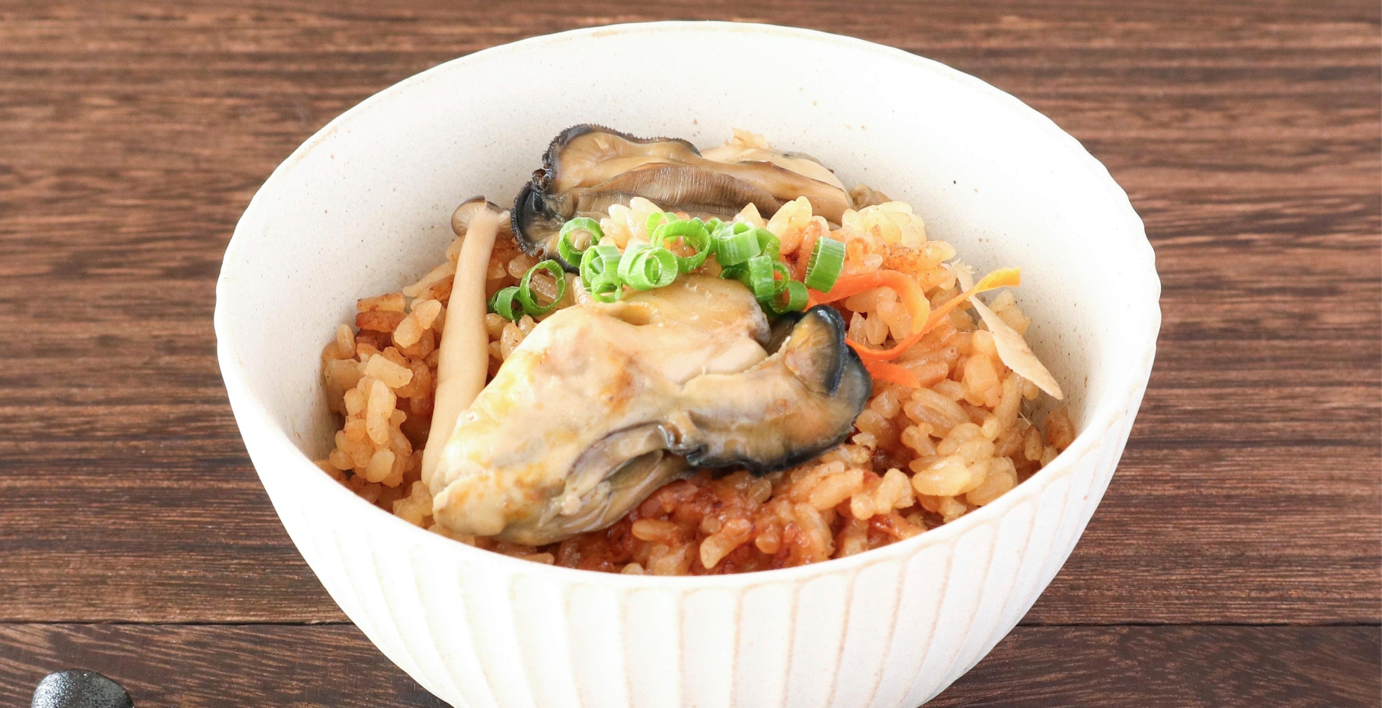 フライパンで作る牡蠣の炊き込みご飯