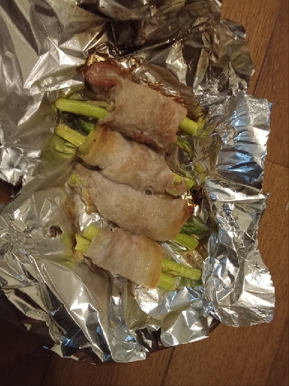 しゃぶ肉で早い❤アスパラ&エノキの肉巻き♪（弁当）