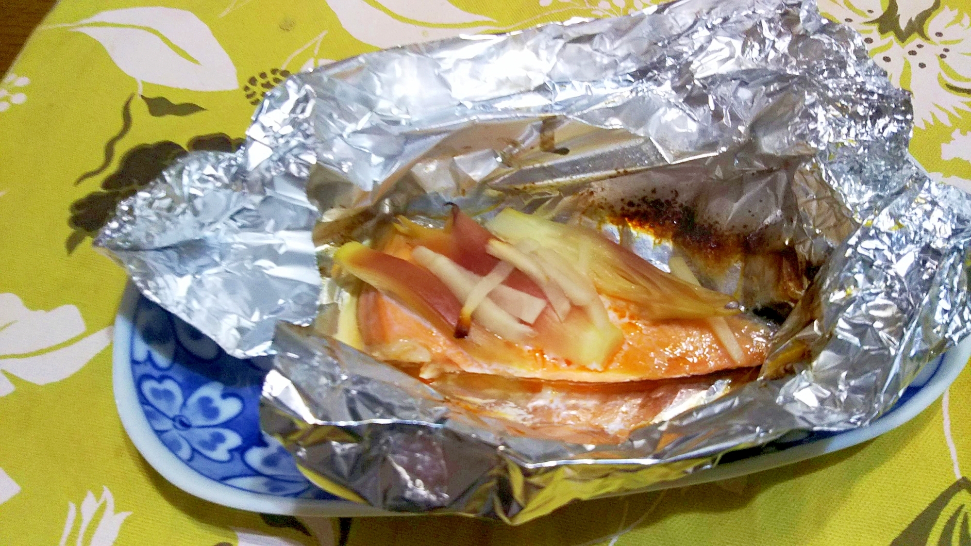 鮭の茗荷・新生姜ホイル焼き
