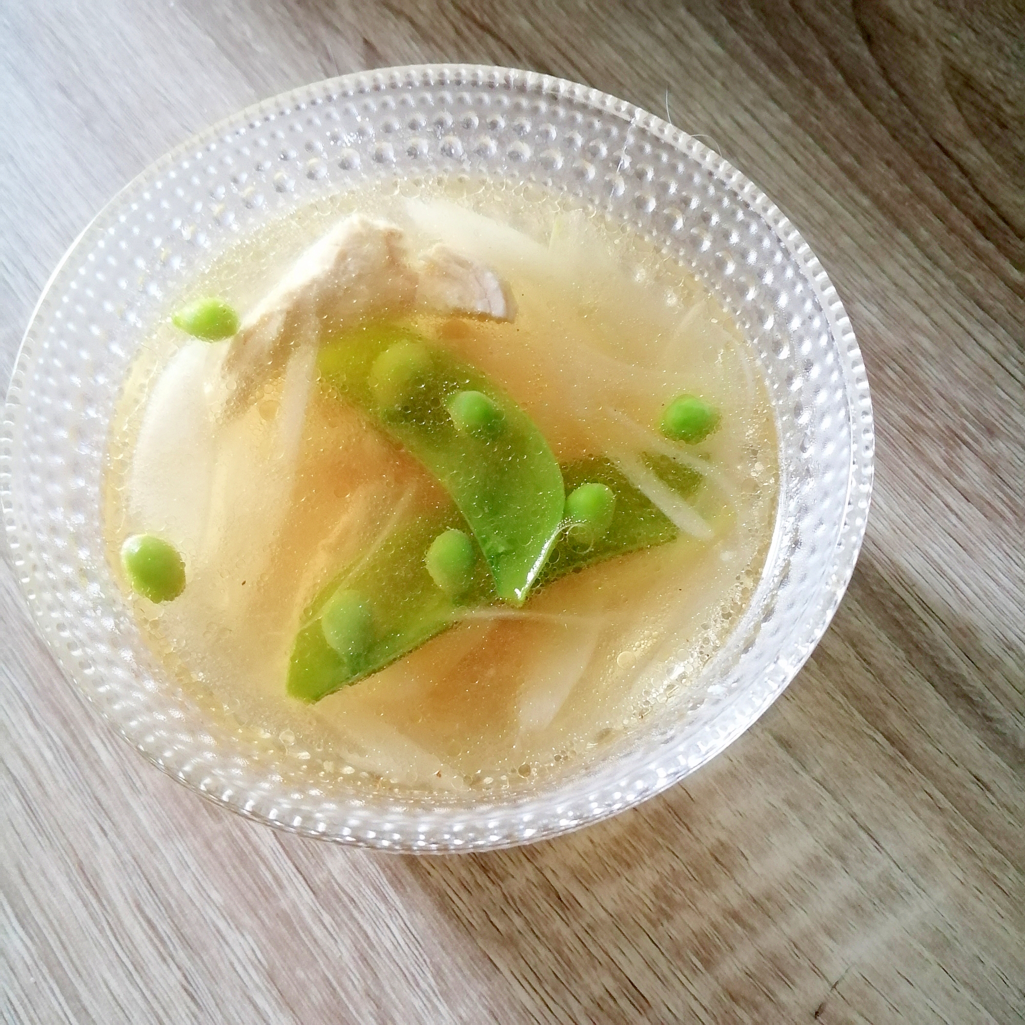 鶏の茹で汁で作る中華スープ