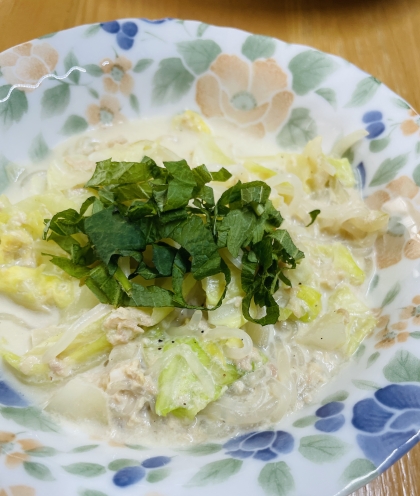 ツナと大葉のクリームパスタ