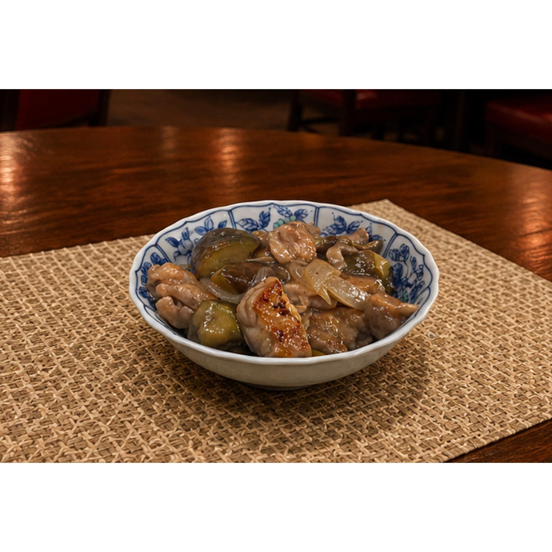 鶏もも肉となすの甘酢炒め★動画あり★