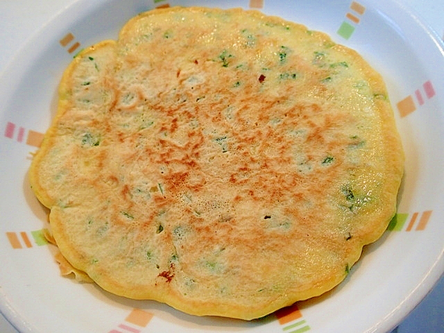 ニラとチーカマと豆腐のお好み焼き♪