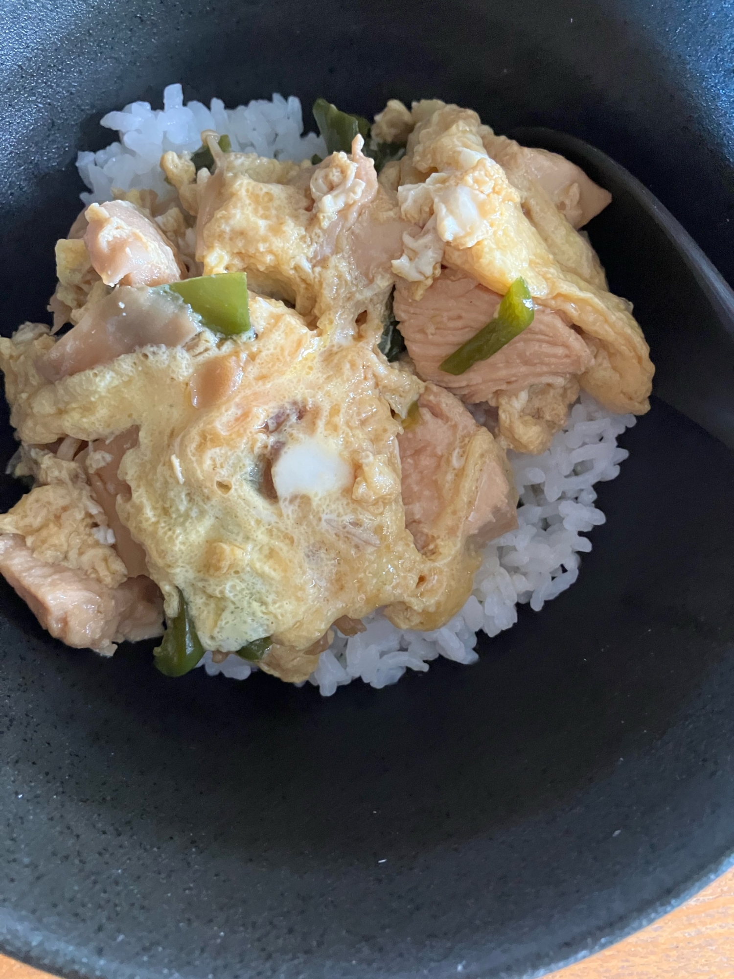 ピーマン入り親子丼