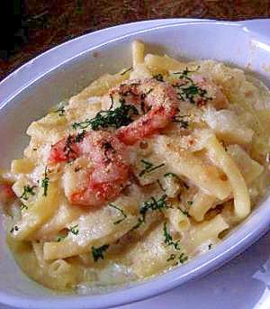 うまみタップリ バターと小麦粉から作るエビグラタン