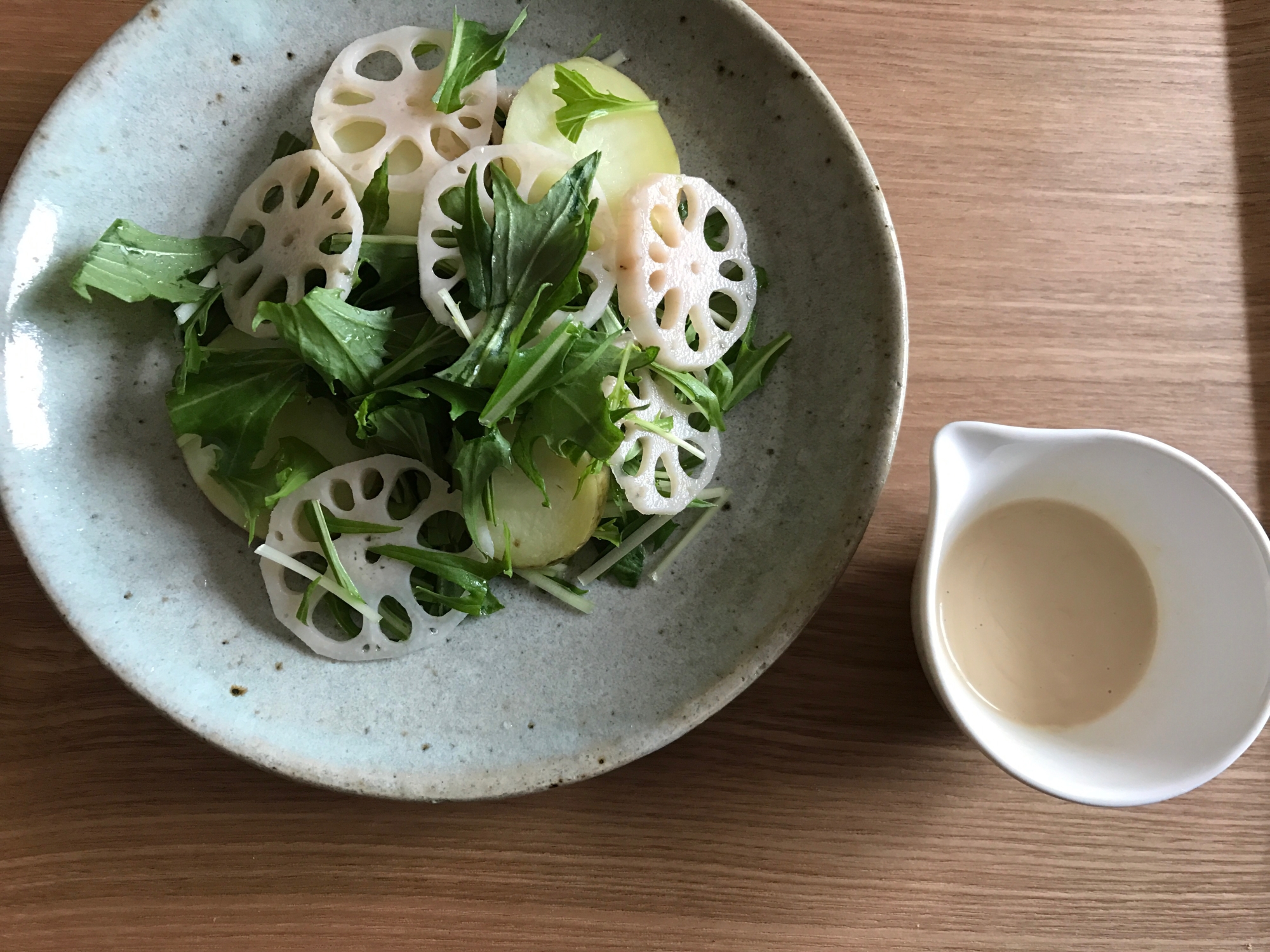 水菜と温野菜のサラダ