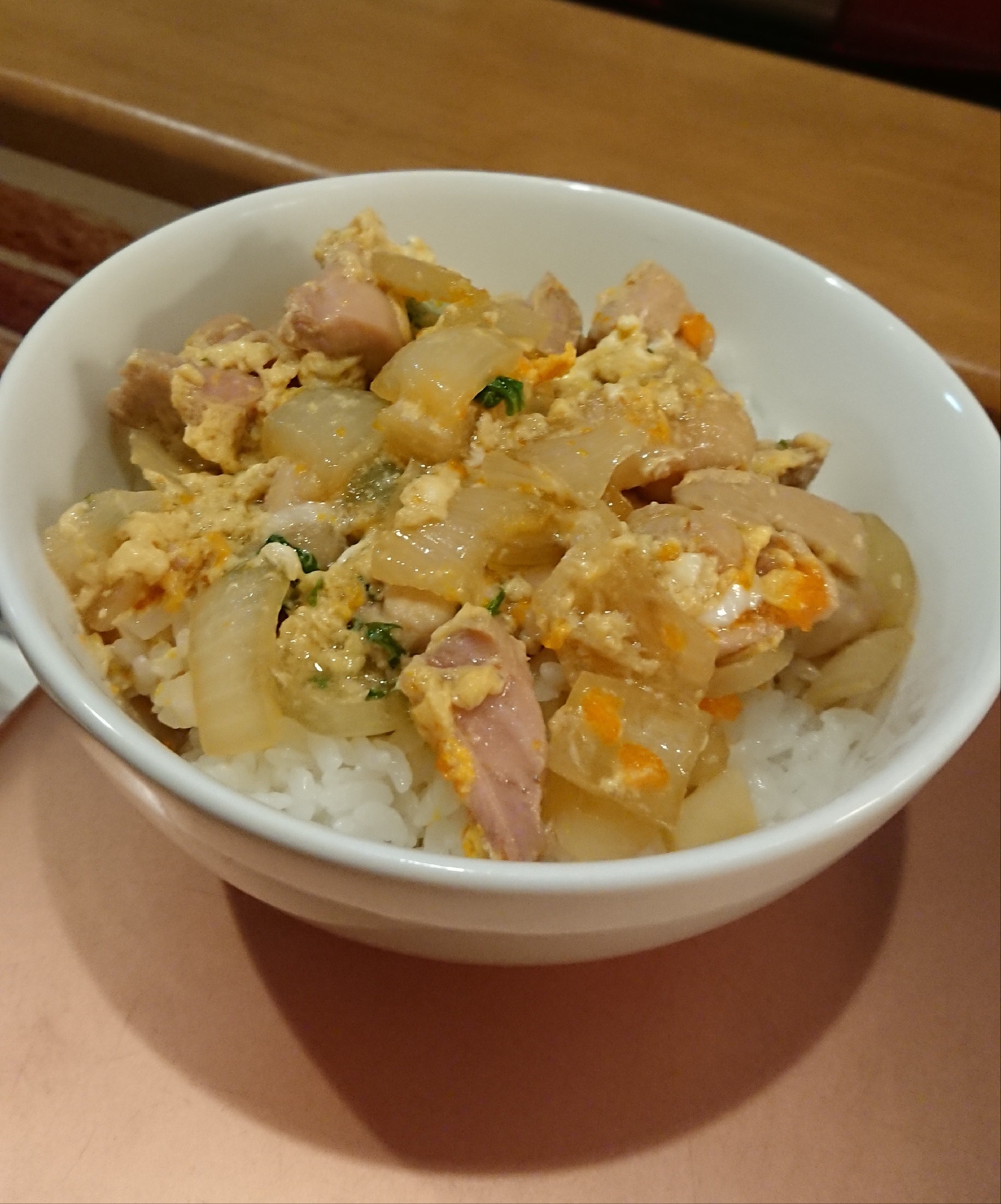 豆苗入り親子丼