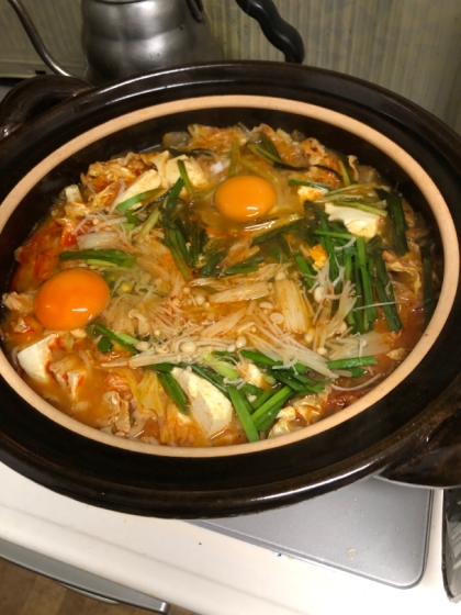 辛さもちょうど良く簡単に残り物でできました！豆腐に野菜に麺類にボリュームもありました！