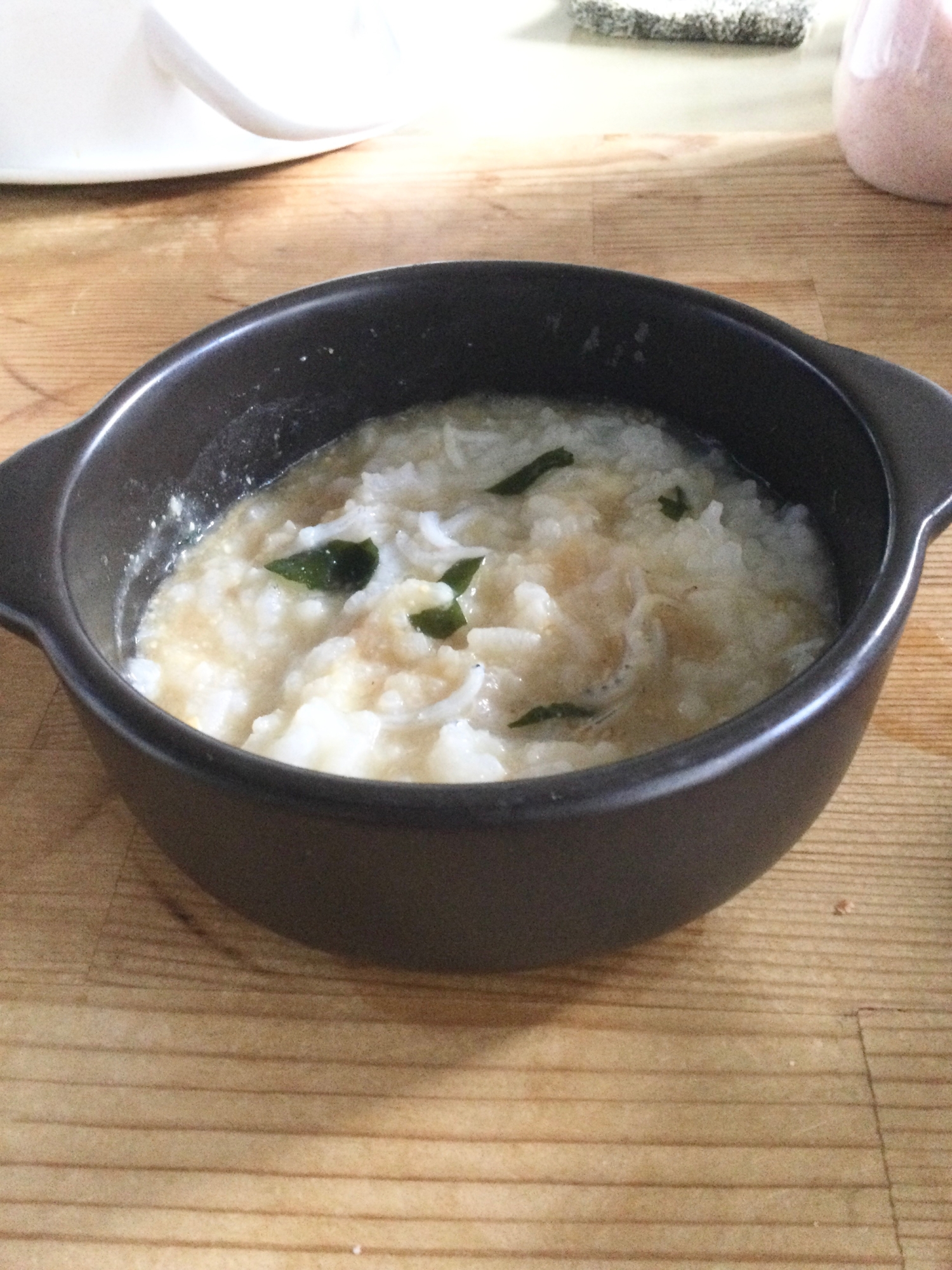 わかめしらす入りおじや♪