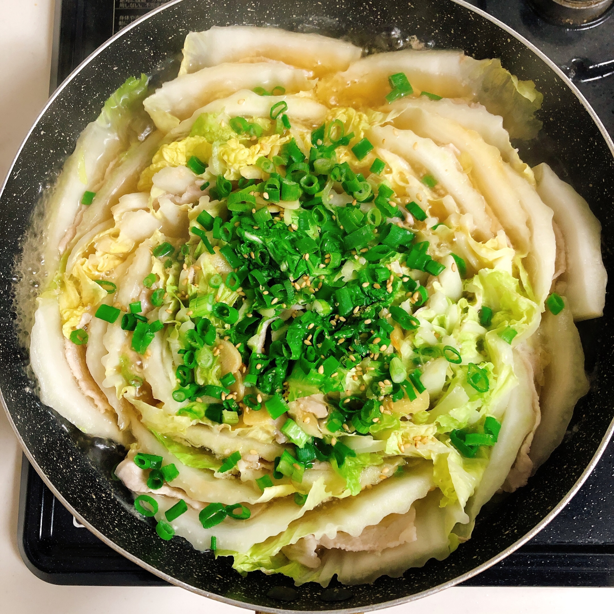 豚肉と白菜のミルフィーユ鍋♪中華風♪