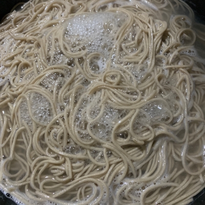 温かいお蕎麦の茹でかた