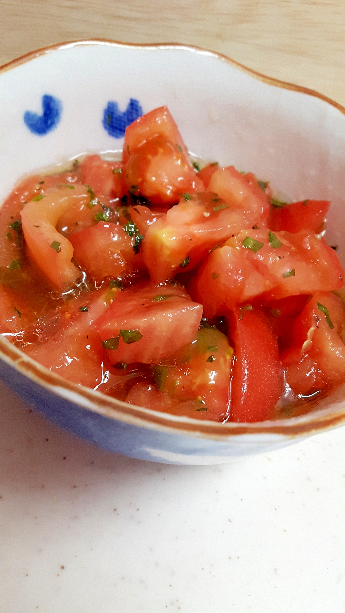 簡単爽やか！(^^)トマトと大葉のハーブサラダ♪