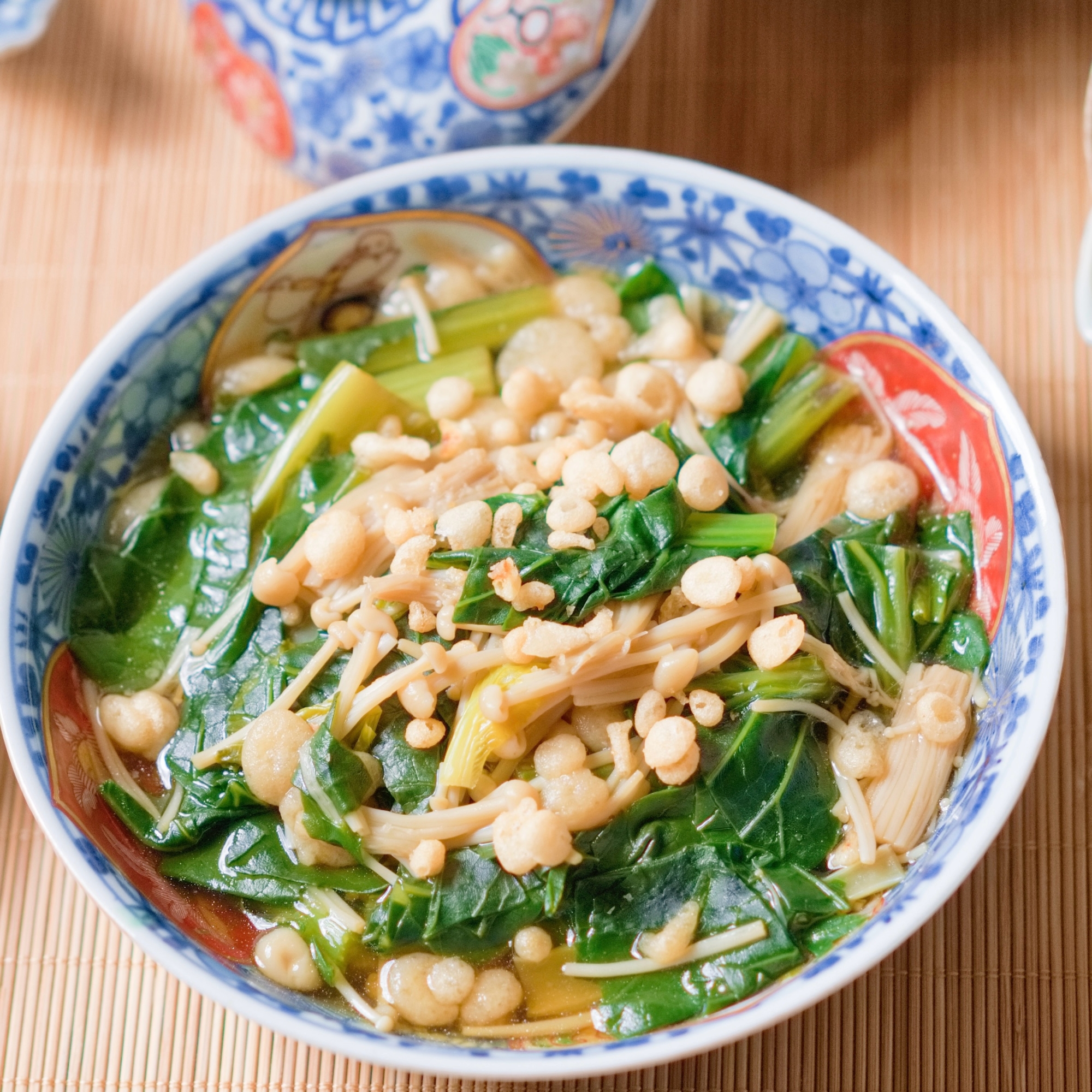 小松菜の揚げ玉煮びたし【和食・副菜】