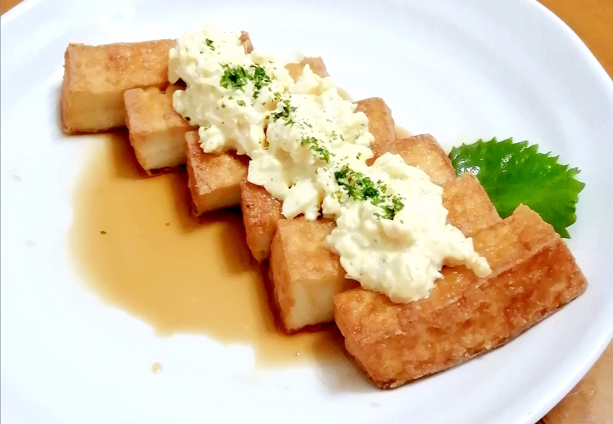 厚揚げ豆腐のチキン南蛮風♡トースターでサクッと簡単