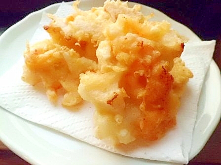 れんこんと小エビのかき揚げ