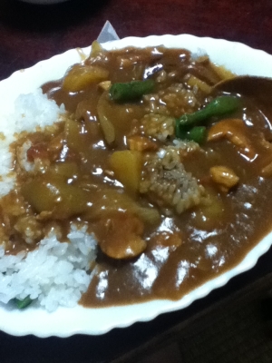 インゲン入りチキントマトカレー