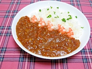 エビ入り♪キーマカレー