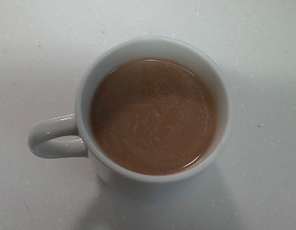 麦茶でできたホットミルクココア