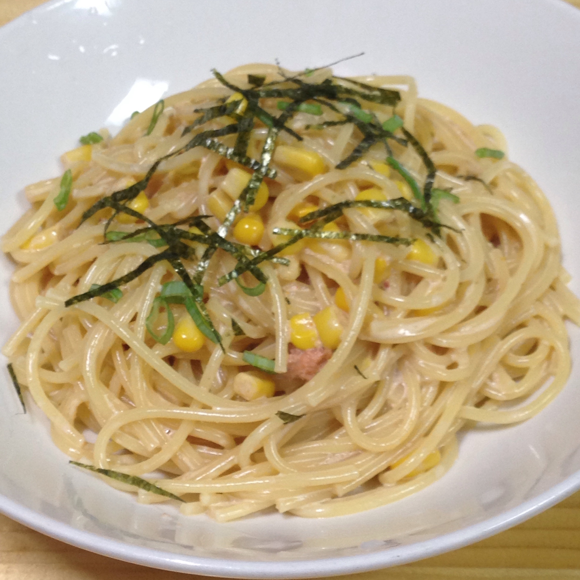 コーンde明太子パスタ♪