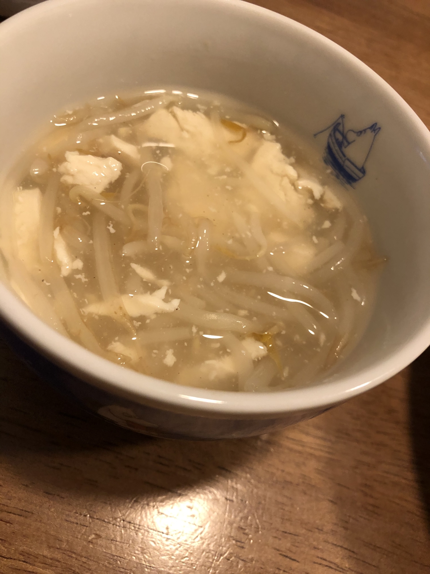 包丁いらず　もやしと豆腐のとろみスープ