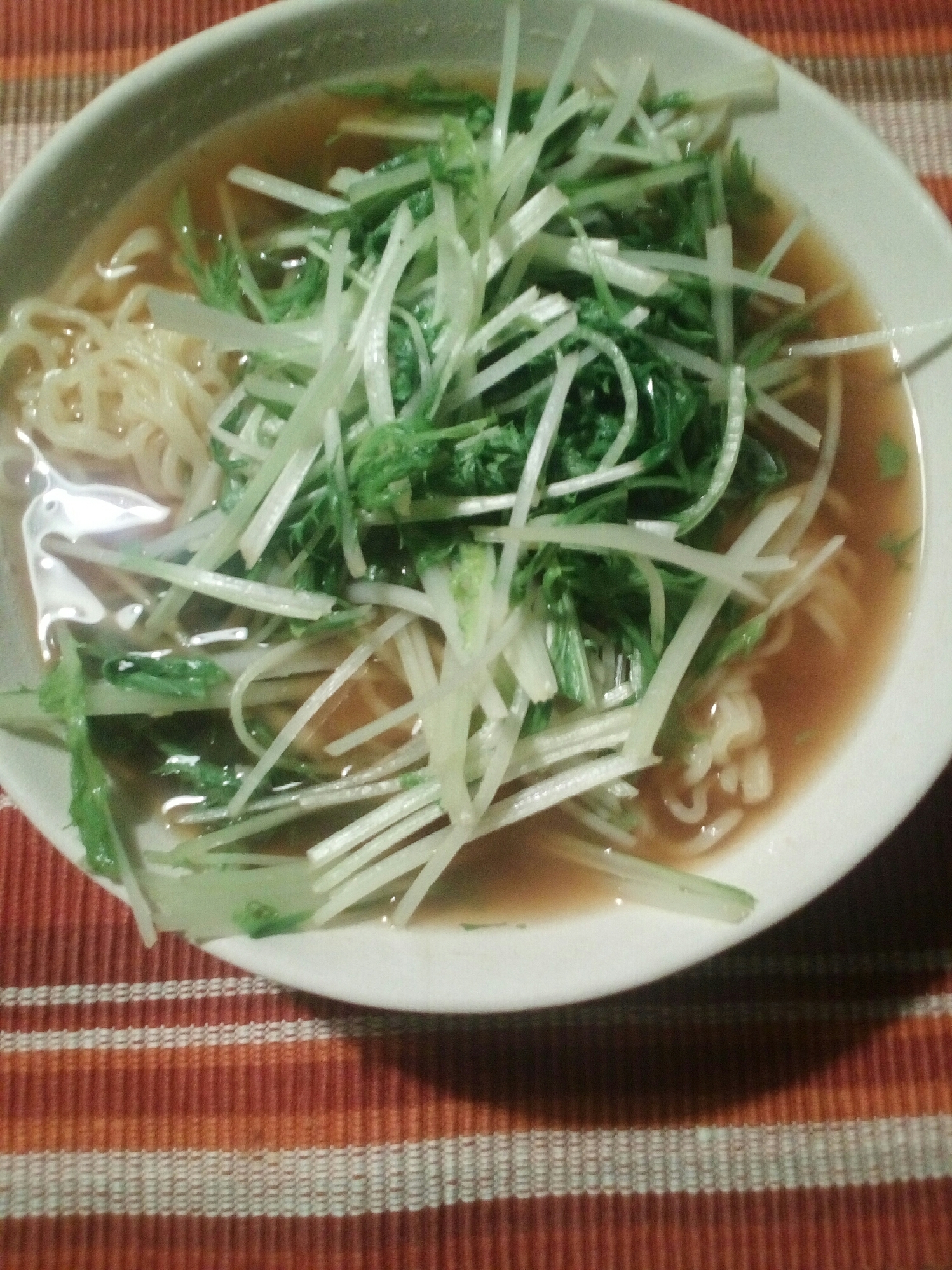 水菜の味噌ラーメン