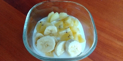 sunflowersさん、おはようございます(^-^)
朝ごはんに、キウイとバナナたっぷりのヨーグルト美味しかったです♡ごちそうさまでした。