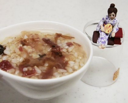 あっさり美味しい〜♪
「団扇のフチ子」が食べたそうにガン見してるよ〜♡
↑温泉地限定？のお土産でもらったフチ子でした♪

(σ´∀｀)σ美味ごちそうさまです！