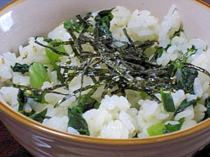 野沢菜ご飯