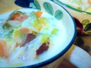 鍋の残り材料で簡単牛乳スープ レシピ 作り方 By Kinbee 楽天レシピ