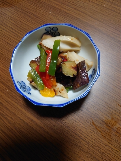 茄子とピーマンとちくわの炒め煮