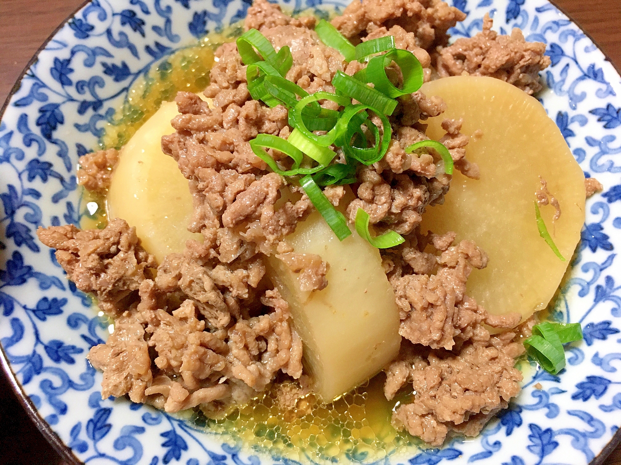 大根と合挽き肉の煮物