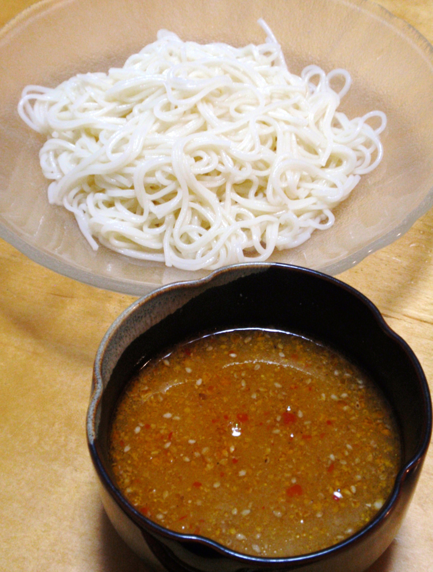 ごまみそつけ麺で美味し~い☆ひやむぎ