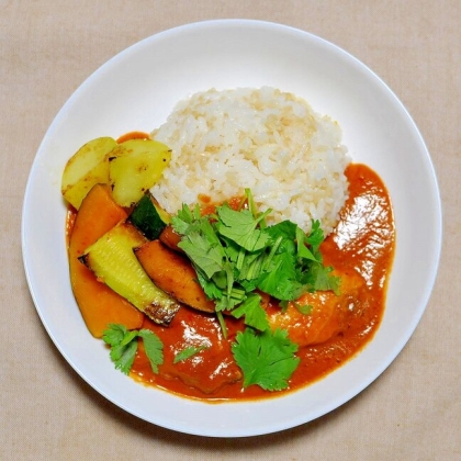 バターチキンカレー☆グリル野菜添え